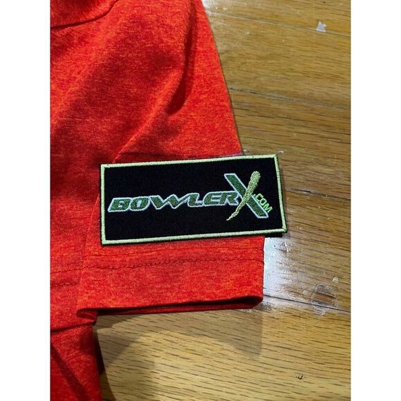 Hammer Bowling Polo Men's Size S Orange Polo Patch 1/4 Button Up Gecko - Picture 4 of 8